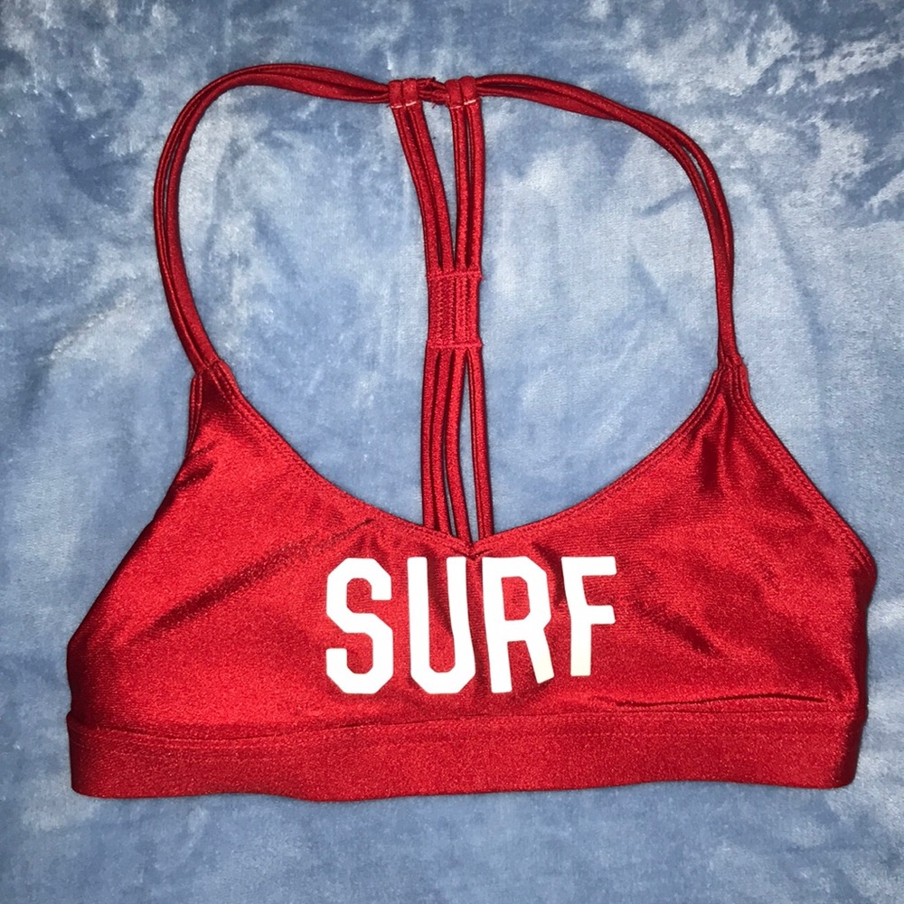 Brand new red SURF bikini top